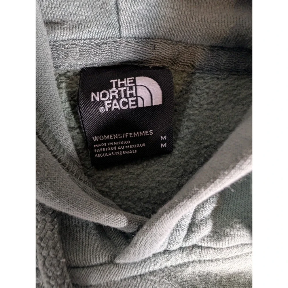 The North Face Womens Half Dome Pullover Hoodie Sage Green Raglan Fleece 5550